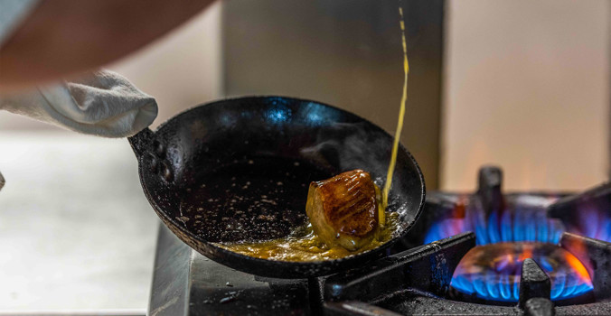 The Swan at Lavenham Hotel & Spa - chef cooking food