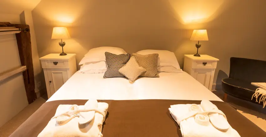 The Dairy, beds with dressing gowns