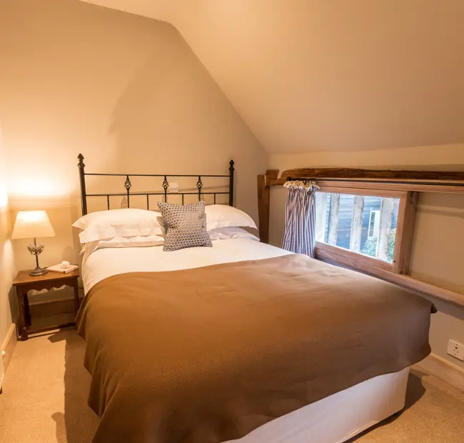 The Priory Dairy, Lavenham, self-catering, second bedroom with double bed
