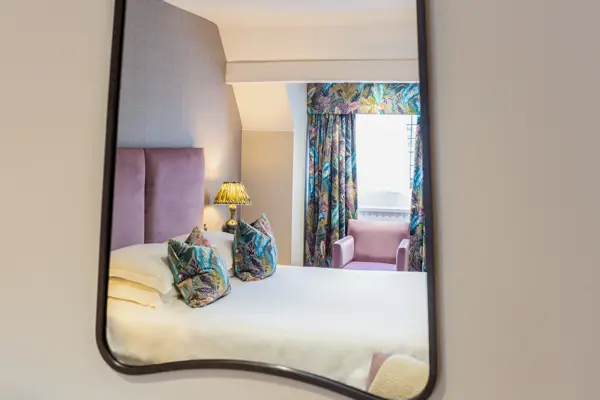 Bedroom view through the mirror