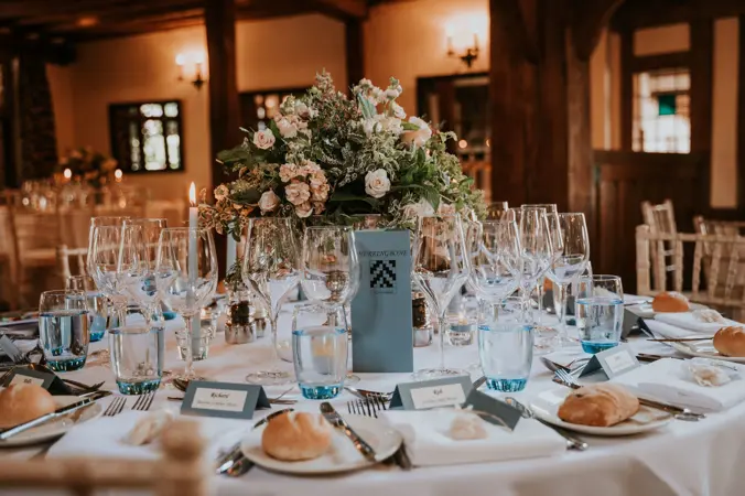 Table set up with centre piece