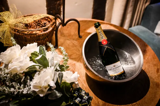 Champagne in ice bucket