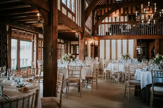 The Gallery restaurant dressed for wedding